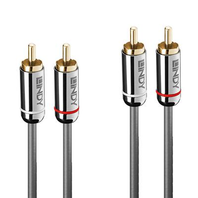 Lindy 35349 audio kabel 10 m 2 x RCA Antraciet