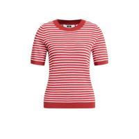 WE Fashion gestreept T-shirt rood - thumbnail