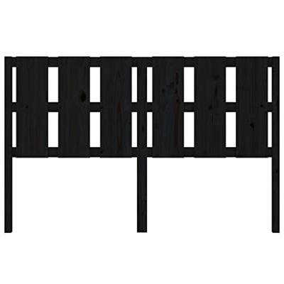 Hoofdbord 155,5x4x100 cm massief grenenhout zwart