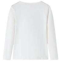 Kindershirt met lange mouwen dierenprint 128 ecrukleurig - thumbnail