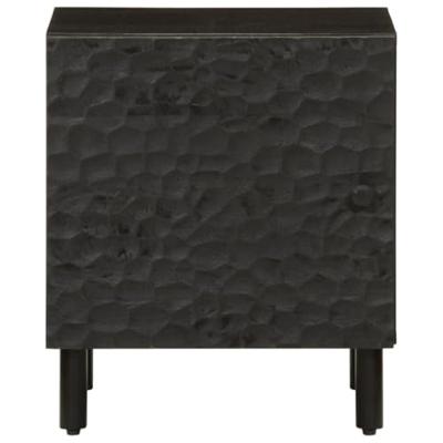 Nachtkastjes 2 st 40x33x46 cm massief mangohout zwart