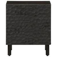 Nachtkastjes 2 st 40x33x46 cm massief mangohout zwart - thumbnail