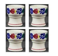 Boerenbont Eierdopjes compleet met voet - set 4 stuks - thumbnail