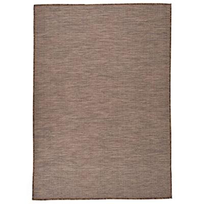 VidaXL Buitenkleed platgeweven 160x230 cm bruin