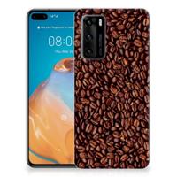 Huawei P40 | Siliconen Case | Koffiebonen - thumbnail