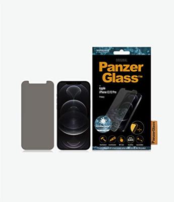 PanzerGlass Privacy P2708 Screenprotector (glas) met privacyfolie Apple iPhone 12, iPhone 12 Pro 1 stuk(s) Anti-vingerafdruk, Antibacterieel