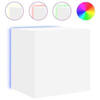 Tv-wandmeubelen met LED-verlichting 2 st 40,5x35x40 cm wit - thumbnail