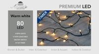 Kerstverlichting buiten 80 lampjes warm wit 8 meter LED outdoor Anna's Collection - Annas collection - thumbnail