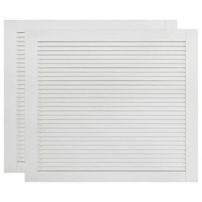 VidaXL Kastdeuren met lamellen 2 st 39,5x49,4 cm grenenhout wit VidaXL Kastdeuren met lamellen 2 st 39,5x49,4 cm grenenhout wit
