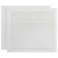 VidaXL Kastdeuren met lamellen 2 st 39,5x49,4 cm grenenhout wit - thumbnail
