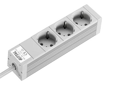 Rittal DK 7240.110 Stekkerdoos Drievoudig Aluminium Meerdere kleuren 1 stuk(s)