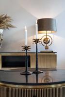 Richmond Ronde Salontafel 'Ironville' Ø90cm, goud / zwart marmer - thumbnail