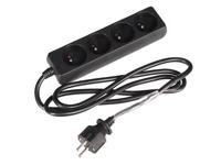 4-voudige stekkerdoos met krimpkous 3g1.5 1.5 m penaarde Velleman - Velleman - thumbnail