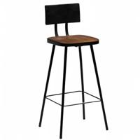 Barkrukken 4 st massief gerecycled hout - thumbnail