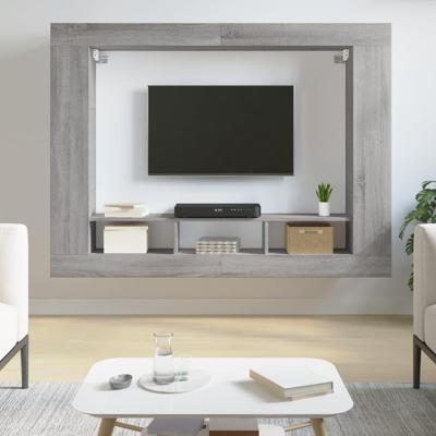 Tv-meubel 152x22x113 cm bewerkt hout grijs sonoma eikenkleurig Tv-meubel 152x22x113 cm bewerkt hout grijs sonoma eikenkleurig