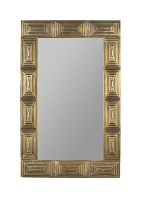 Dutchbone Spiegel 'Volan' mangohout, 110x70cm, kleur goud Dutchbone Spiegel 'Volan' mangohout, 110x70cm, kleur goud