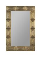 Dutchbone Spiegel 'Volan' mangohout, 110x70cm, kleur goud - thumbnail