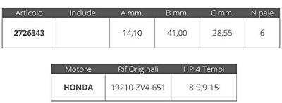 CEF500343 - Impeller 9,9/15 4 T Honda