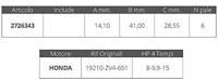 CEF500343 - Impeller 9,9/15 4 T Honda - thumbnail