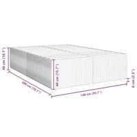 Bedframe zonder matras 140x200 cm fluweel lichtgrijs - thumbnail