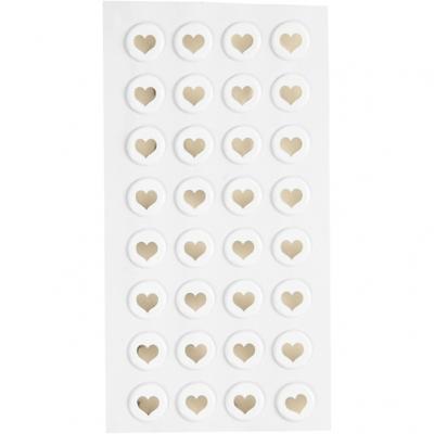 Happy Moments Stickers Hartjes Goud 14 X 2 Mm 32 Stuks Happy Moments Stickers Hartjes Goud 14 X 2 Mm 32 Stuks