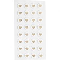 Happy Moments Stickers Hartjes Goud 14 X 2 Mm 32 Stuks - thumbnail