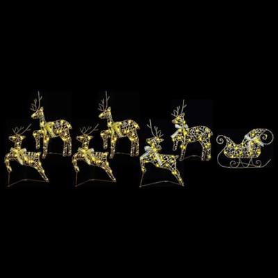 VidaXL Led rendieren met 40 led 7 pcs goud pet