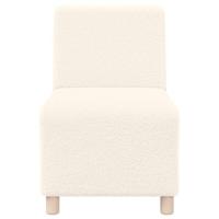 Fauteuil 55 cm gekrulde wolachtige stof crmekleurig - thumbnail