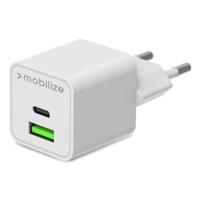 Mobilize Wall Charger USB-C + USB GaN 30W with PD/PPS White - thumbnail