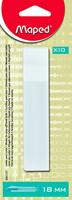 Maped vervangmesjes voor cutters, 18 mm, blister met 10 stuks - thumbnail