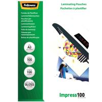 Fellowes lamineerhoes Impress100 ft A3, 200 micron (2 x 100 micron), pak van 100 stuks - thumbnail