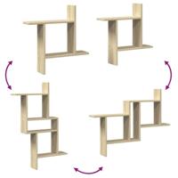 Wandschappen 2 st 50x12x50 cm bewerkt hout sonoma eikenkleurig - thumbnail