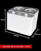 Unold Doppio Compressie-ijsmachine 2,4 l 250 W Gesatineerd staal, Wit - thumbnail