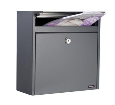 Brievenbus Allux 2500 antraciet met RVS klep