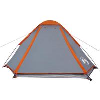 VidaXL Koepeltent 4-persoons waterdicht grijs en oranje - thumbnail