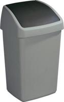 Afvalbak met Swingdeksel 25L metal zwart - thumbnail