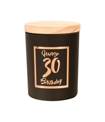 Paperdreams Geurkaars klein roze/zwart - 30 jaar