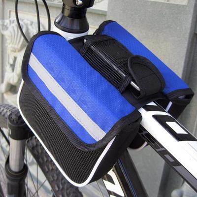 Fiets telefoon tassen Mountain Road fiets voorste hoofd tas zadeltas (blauw)