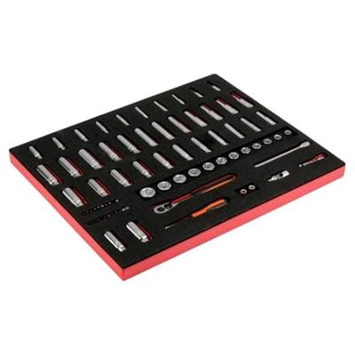 Bahco Foaminlay Fit&Go 3/3 met lange doppen en toebehoren 1/4" | 1/2" en 3/8" - 75-delig - FF1A54