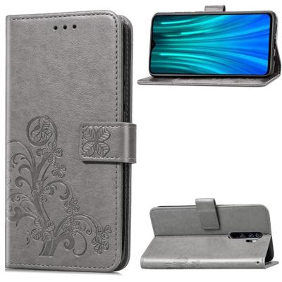 Voor Xiaomi Redmi Note 8 Pro vier-blad clasp reliëf gesp mobiele telefoon bescherming lederen draagtas met Lanyard & Card slot & portemonnee & beugel Voor Xiaomi Redmi Note 8 Pro vier-blad clasp reliëf gesp mobiele telefoon bescherming lederen draagtas met Lanyard & Card slot & portemonnee & beugel