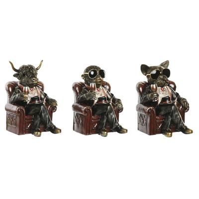 Decoratieve figuren Home ESPRIT Bruin Gouden 18 X 22,5 X 26,5 CM (3 Stuks) Decoratieve figuren Home ESPRIT Bruin Gouden 18 X 22,5 X 26,5 CM (3 Stuks)