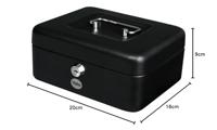 Yale YCB/090/BB3 Yale Cash Box Medium | sleutelbediend | 90x200x160mm | HxBxD: 90 x 200 x 160 mm - 10034526 - thumbnail