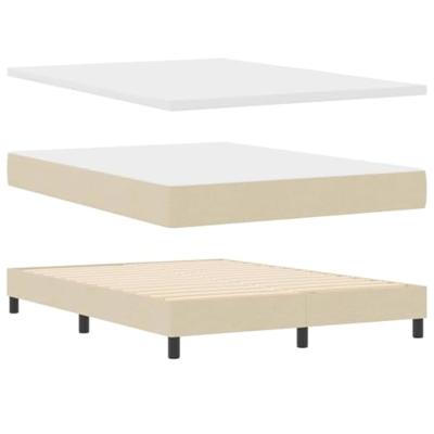 Boxspringbed met matras met hoofdeinde Crème 160 x 200 cm Stof