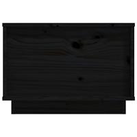 Salontafel 40x50x35 cm massief grenenhout zwart - thumbnail