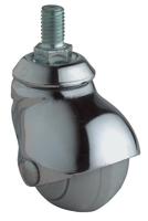 BS Rollen Kogelzwenkwieltje | wiel-d. 40 mm draagvermogen 30 kg | M10 | rubber grijs | 1 stuk - F50.040 F50.040 - thumbnail