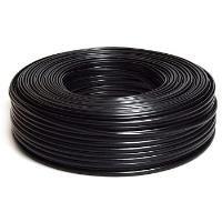 Telefoonkabel 4-aderig plat zwart 100 meter