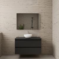 Boss & Wessing Badmeubel Paris 100 cm Met Topplaat Mat Zwart - 33768-170816 - thumbnail