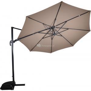Grote Zweefparasol VirgoFlex Taupe 3,5m van Lesli Living