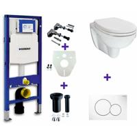 Geberit UP320 Toiletset - Trevi Wandcloset met Zitting - Sigma 01 - Wit - thumbnail