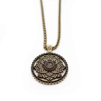Tibetaanse Mandala OHM Ketting - Goudkleurig - thumbnail